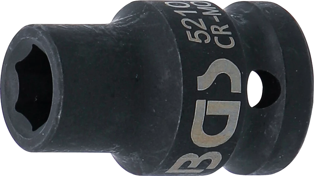 Kraft-Steckschlüssel-Einsatz Sechskant, Antrieb Innenvierkant 12,5 mm (1/2"), SW 10 mm