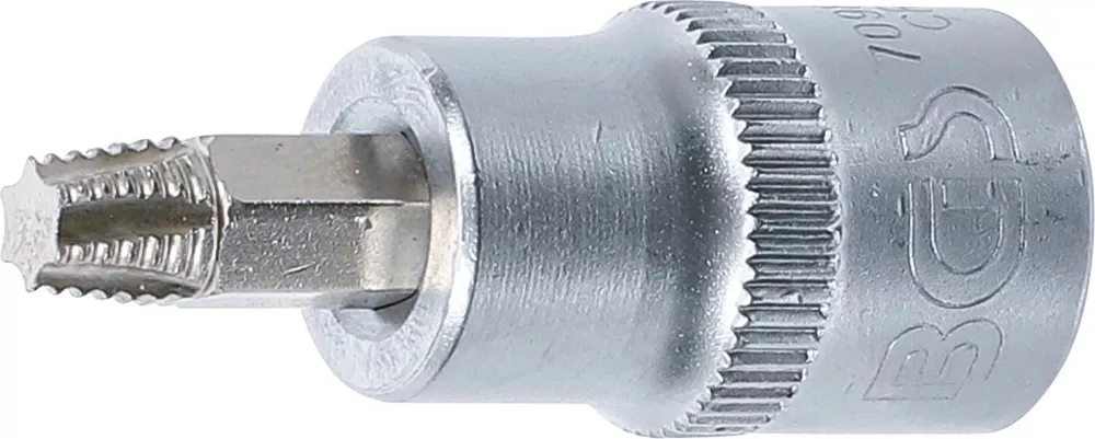 Schraubenausdreher-Bit-Einsatz, Antrieb Innenvierkant 10 mm (3/8"), für defektes T-Profil (für Torx) T30