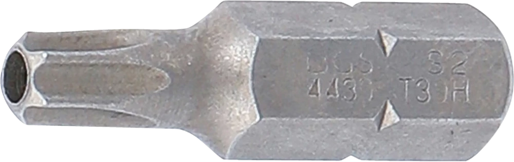 Bit, Länge 30 mm, Antrieb Außensechskant 8 mm (5/16"), T-Profil (für Torx) mit Bohrung T30