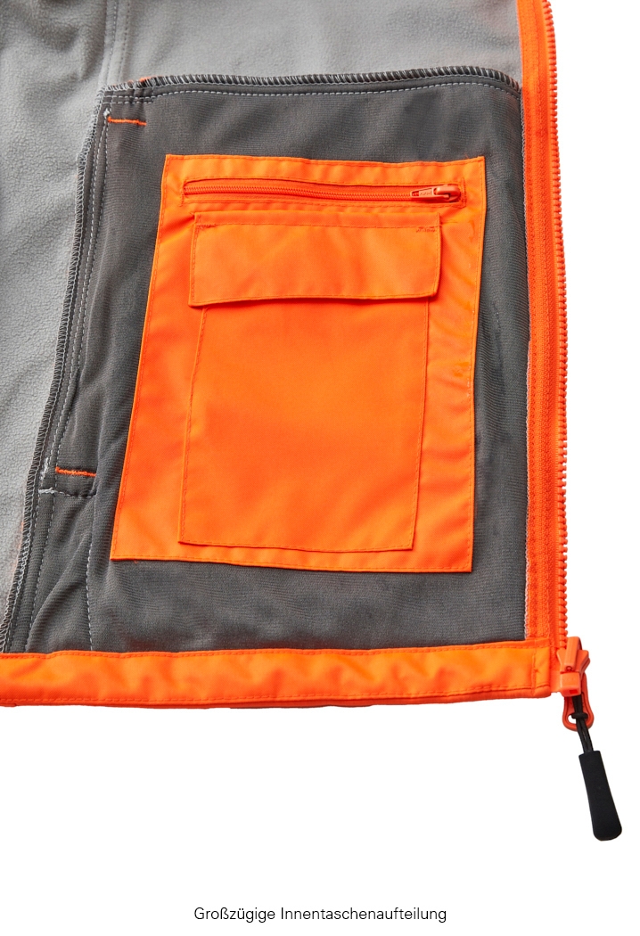 4PROTECT® Warnschutz-Softshelljacke TYLER leuchtorange