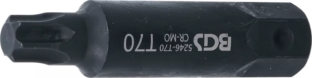 Bit, Länge 100 mm, Antrieb Außensechskant 22 mm, T-Profil (für Torx) T70