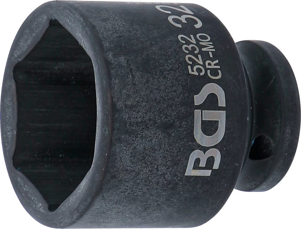 Kraft-Steckschlüssel-Einsatz Sechskant, Antrieb Innenvierkant 12,5 mm (1/2"), SW 32 mm