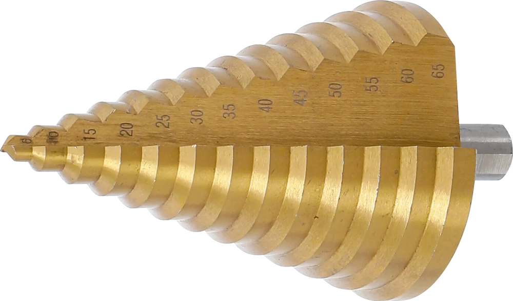 Stufenbohrer, titan-nitriert, Ø 6 - 65 mm