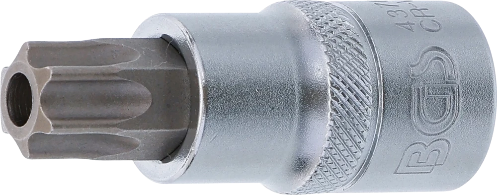 Bit-Einsatz, Antrieb Innenvierkant 12,5 mm (1/2"), T-Profil (für Torx) mit Bohrung T60