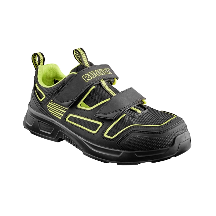 RUNNEX® S1PS ESD-Sicherheitsklettsandalen ActionStar schwarz/grün