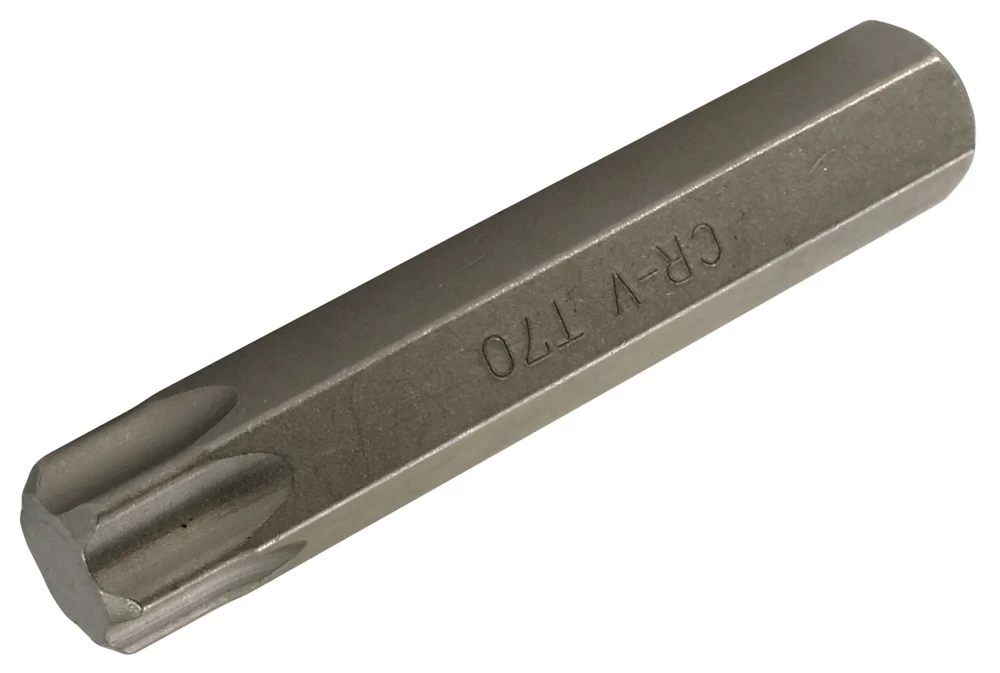 Bit, Länge 80 mm, Antrieb Außensechskant 14 mm, T-Profil (für Torx) T70