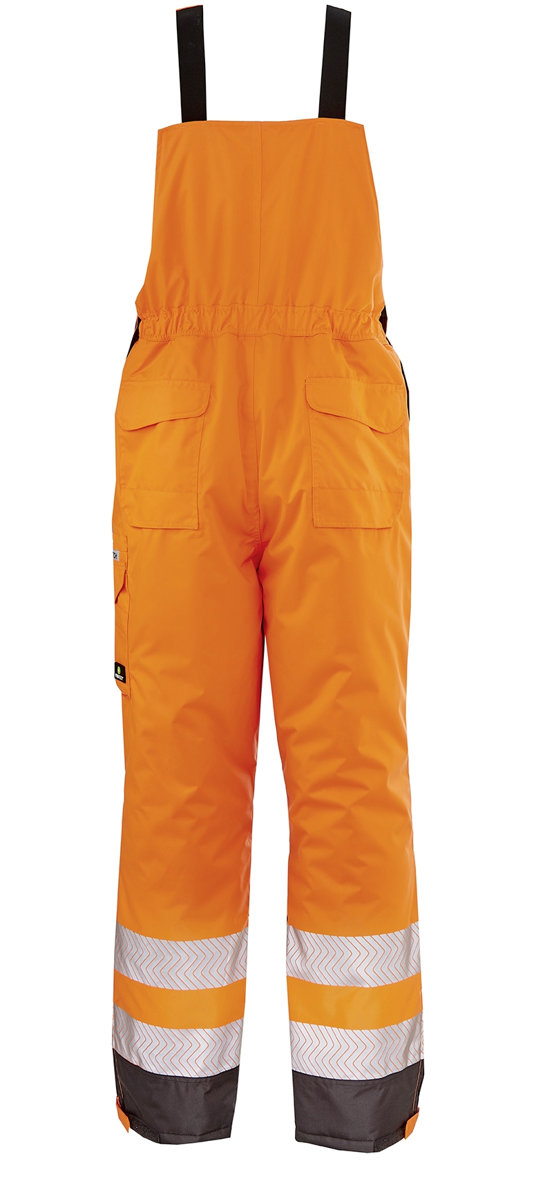 4PROTECT® Warn-Winter-Wetterschutz-Latzhose ATLANTA leuchtorange/grau