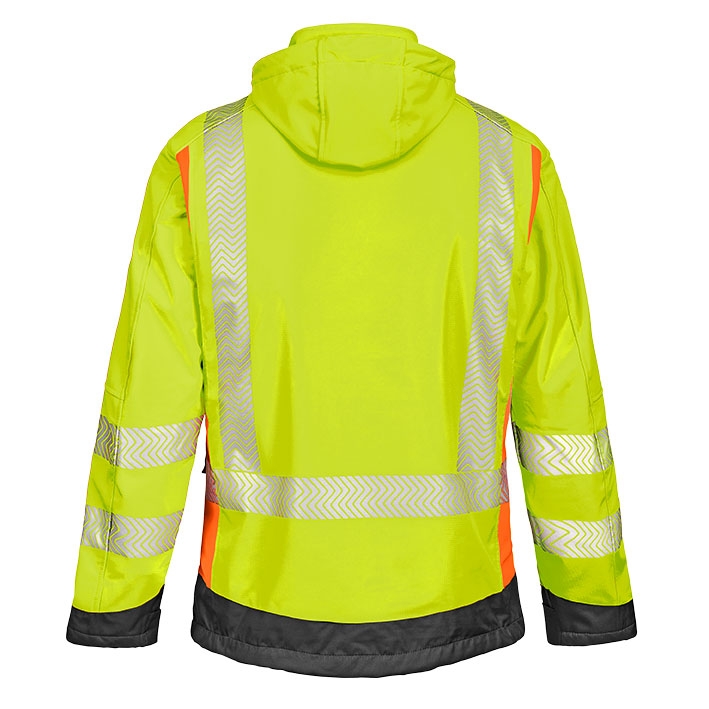 4PROTECT® Warnschutz-Softshelljacke HOUSTON leuchtgelb/leuchtorange