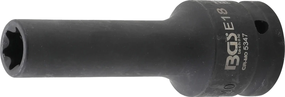 Kraft-Steckschlüssel-Einsatz E-Profil, tief, Antrieb Innenvierkant 20 mm (3/4"), SW E18