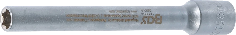 Steckschlüssel-Einsatz Sechskant, extra tief, Antrieb Innenvierkant 10 mm (3/8"), 8 mm
