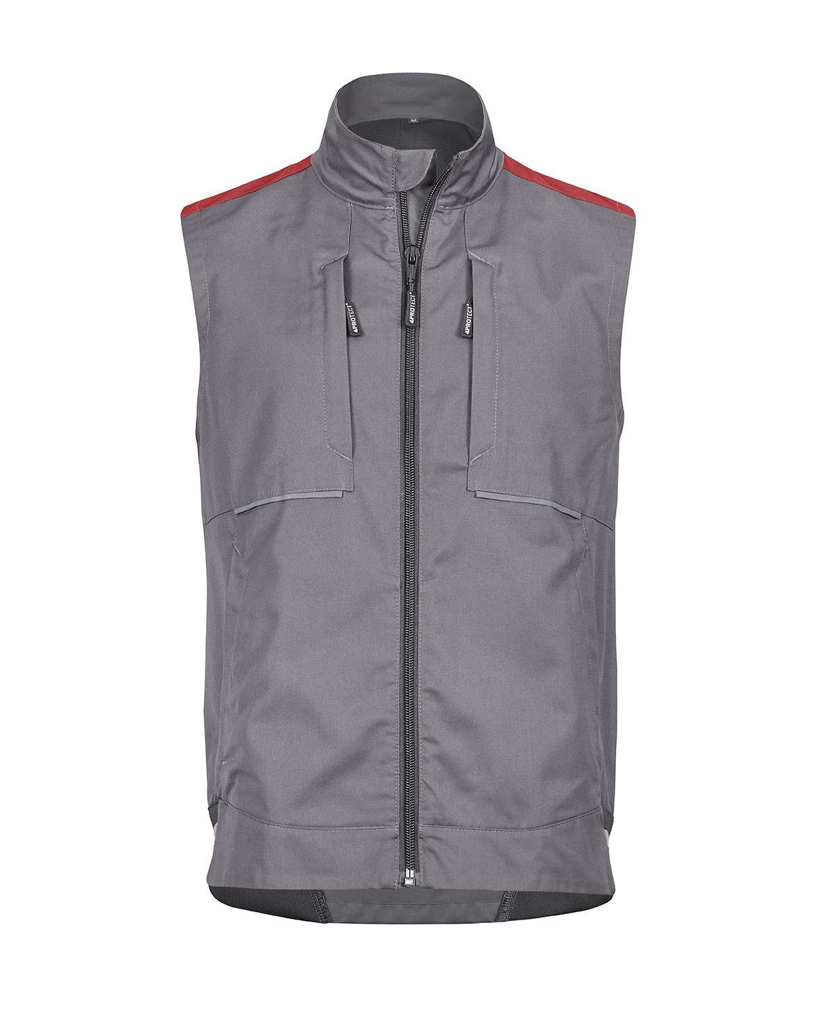 4PROTECT® Workwear Weste grau/rot