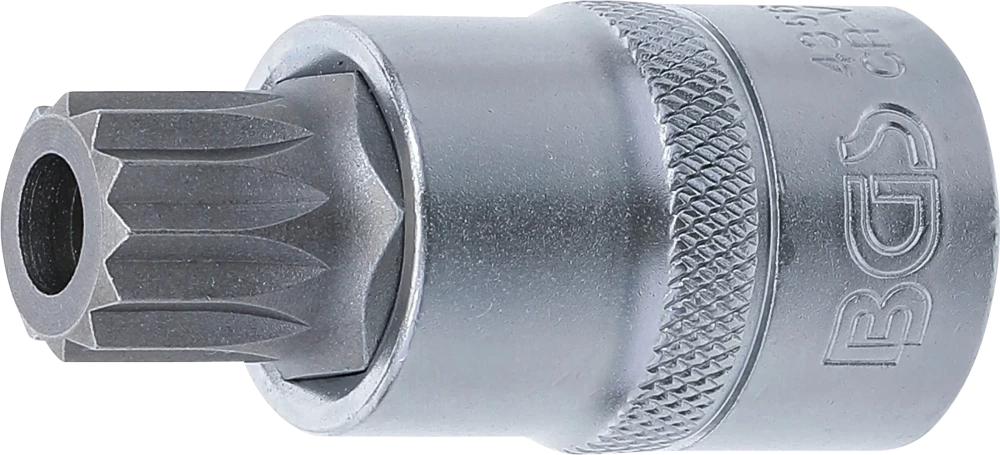 Bit-Einsatz, Antrieb Innenvierkant 12,5 mm (1/2"), Innenvielzahn (für XZN) mit Bohrung M16