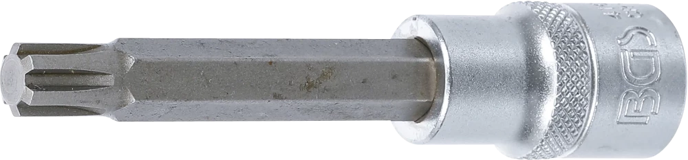 Bit-Einsatz, Länge 100 mm, Antrieb Innenvierkant 12,5 mm (1/2"), Keil-Profil (für RIBE) M10